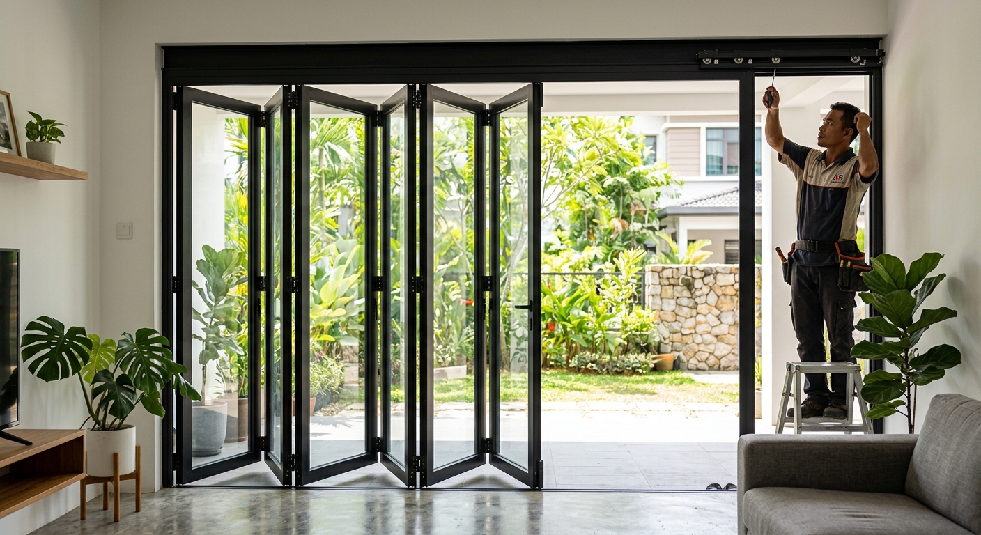 Aluminium Bi-fold Door by AluFrame Malaysia